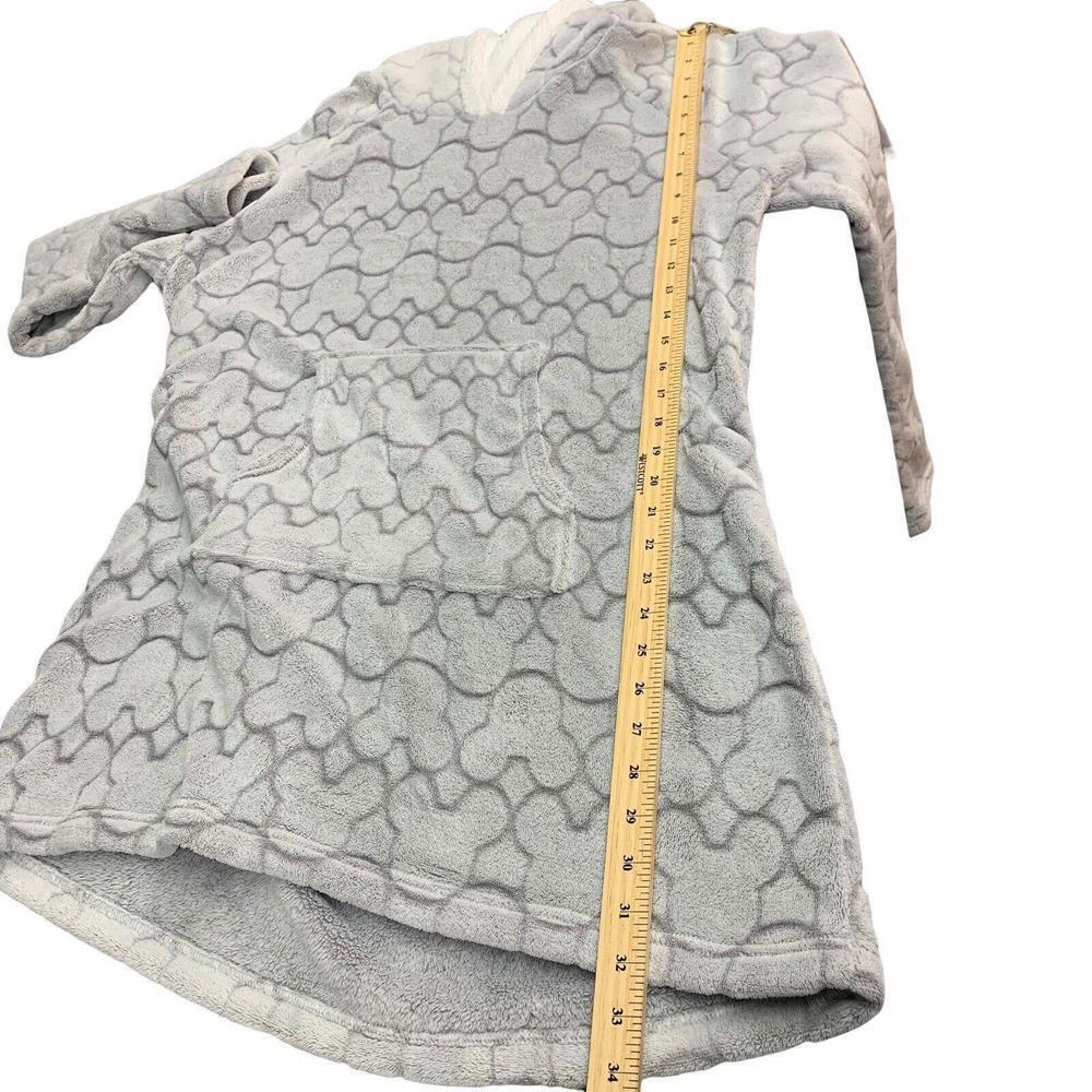 Disney Mickey Mouse Gray Fleece Lounger Hoodie Sherpa Hood Kangaroo Pocket Large - Picture 9 of 9